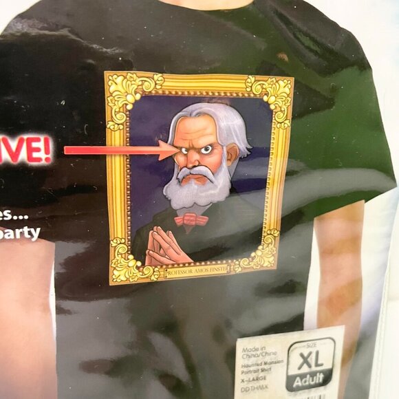 Morph Costume Digital Dudz Haunted Mansion Portrait Shirt Size XL Adult - Picture 5 of 11